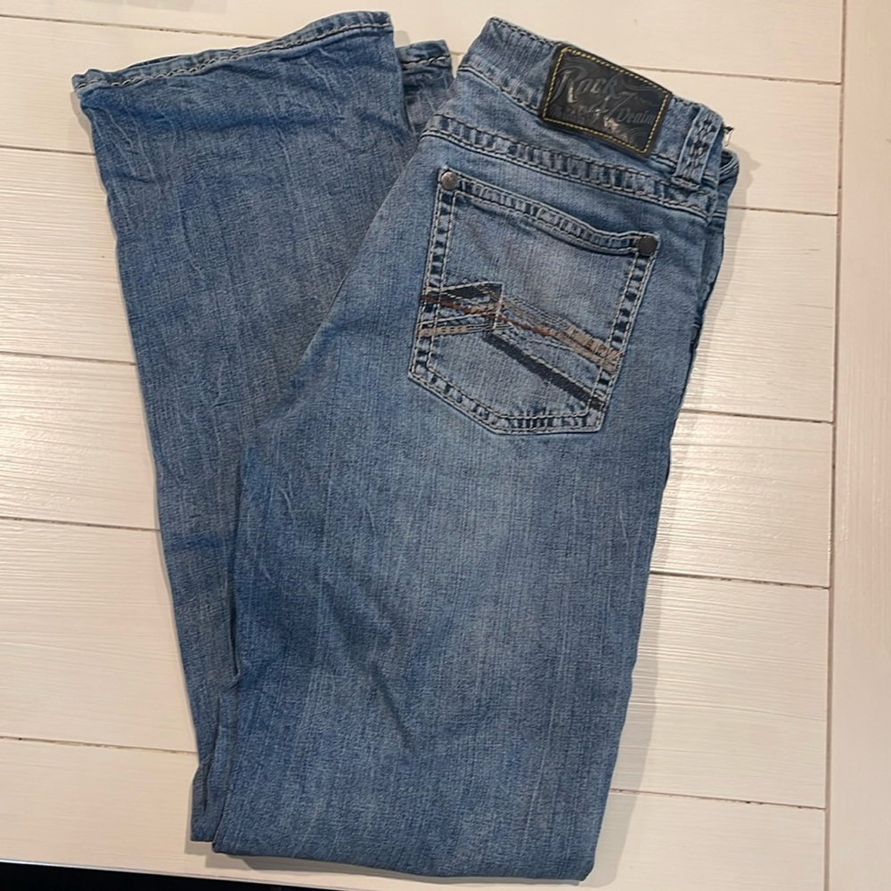 Wrangler Rock 47 Denim 32x36 Relaxed Bootcut Jeans